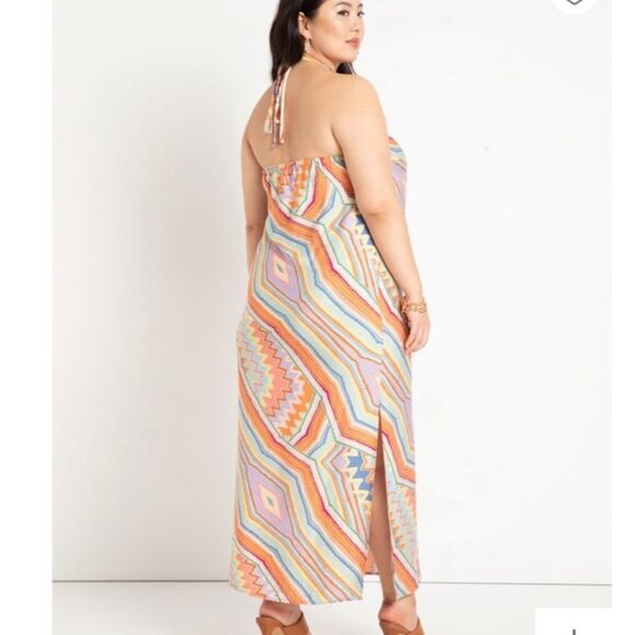 ELOQUII Long Halter Slip Dress - Hidden Gem - Picture 3 of 11